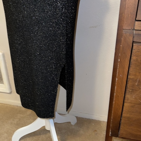 Nordstrom Halogen Black Side Slit Metallic Knit - Picture 5 of 7